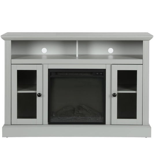 Home Chicago Electric Fireplace Tv Console In Dove Gray