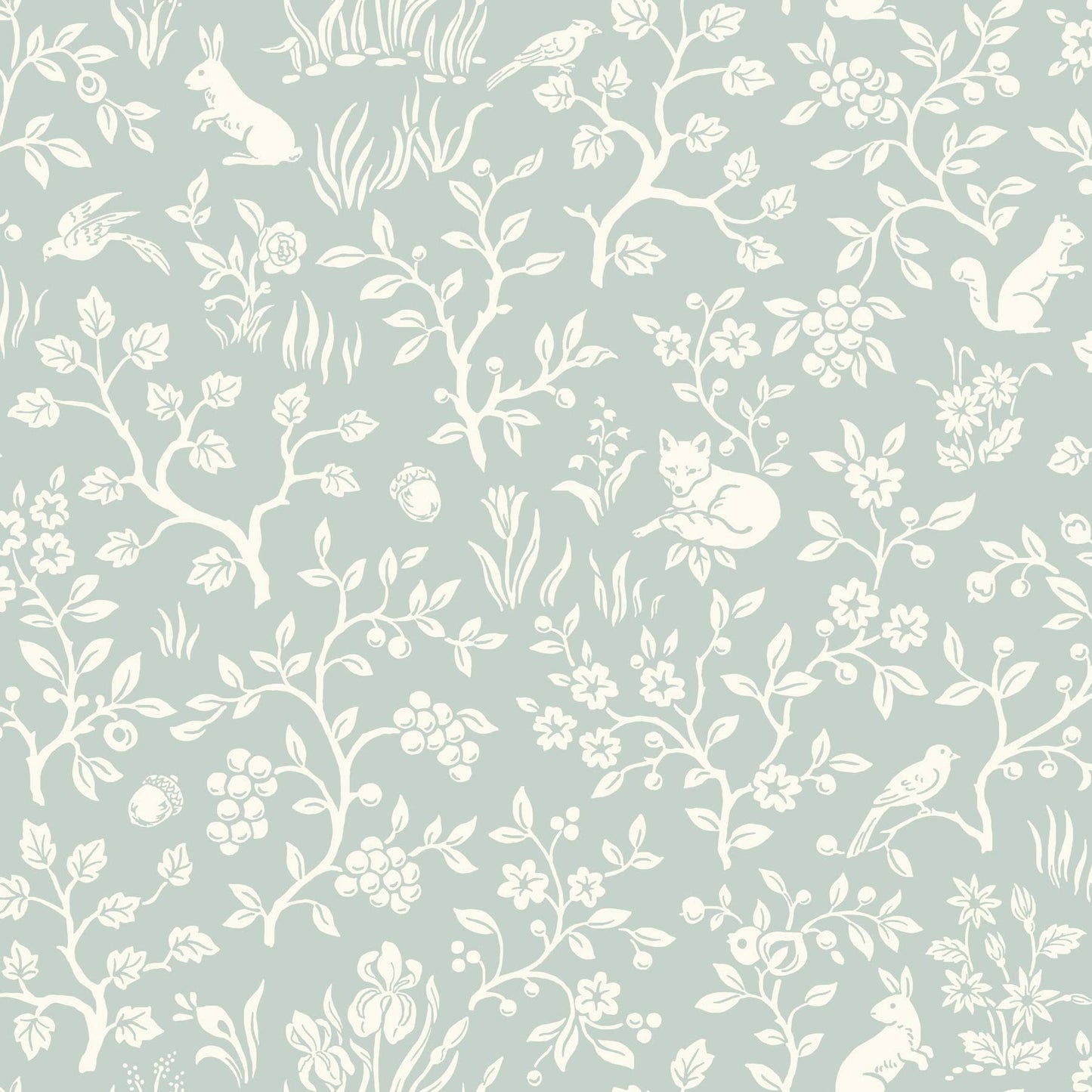 Home Fox & Hare Peel & Stick Wallpaper - Green