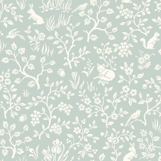 Home Fox & Hare Peel & Stick Wallpaper - Green
