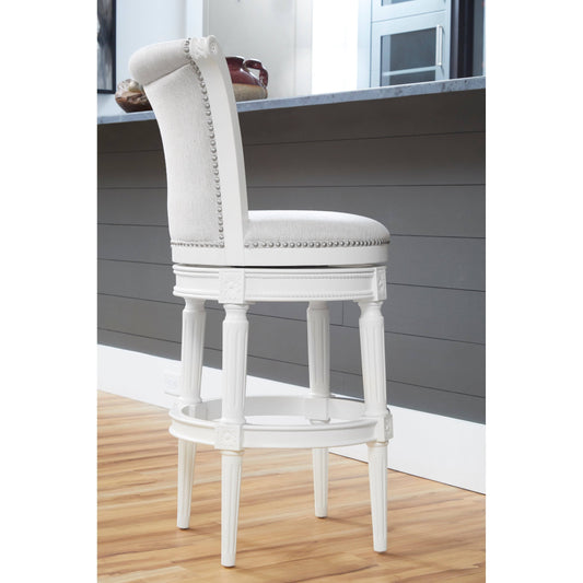 Home Chapman Bar Height Swivel Barstool, White