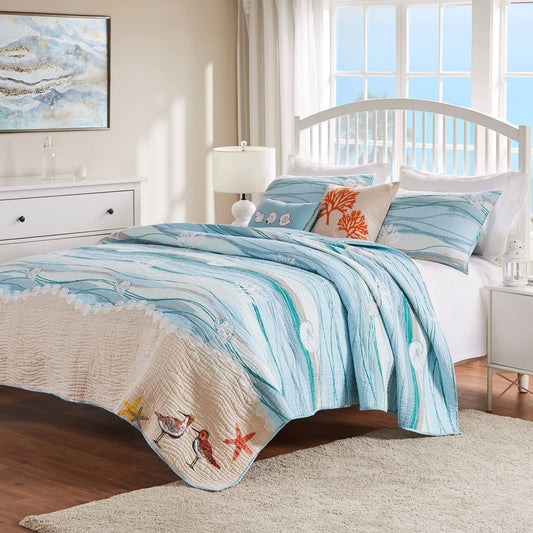 Home 3 Piece Maui Quilt Set, King