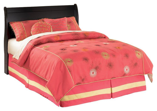Huey Vineyard Black Queen Sleigh Headboard