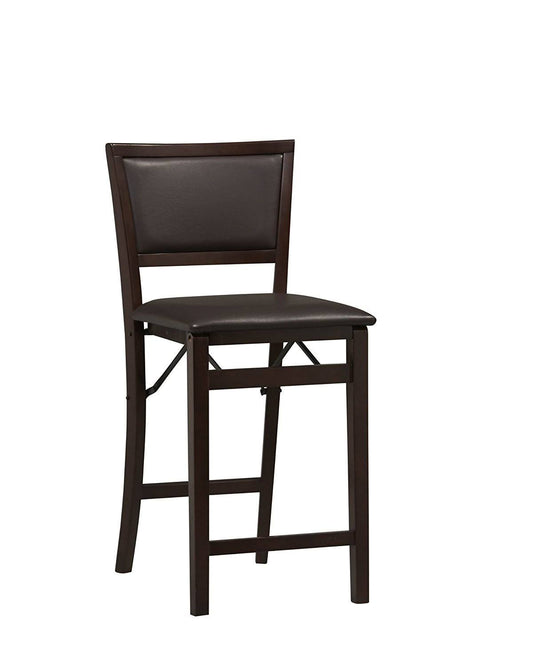 Home Decor Triena Pad Back Folding Counter Stool, Espresso