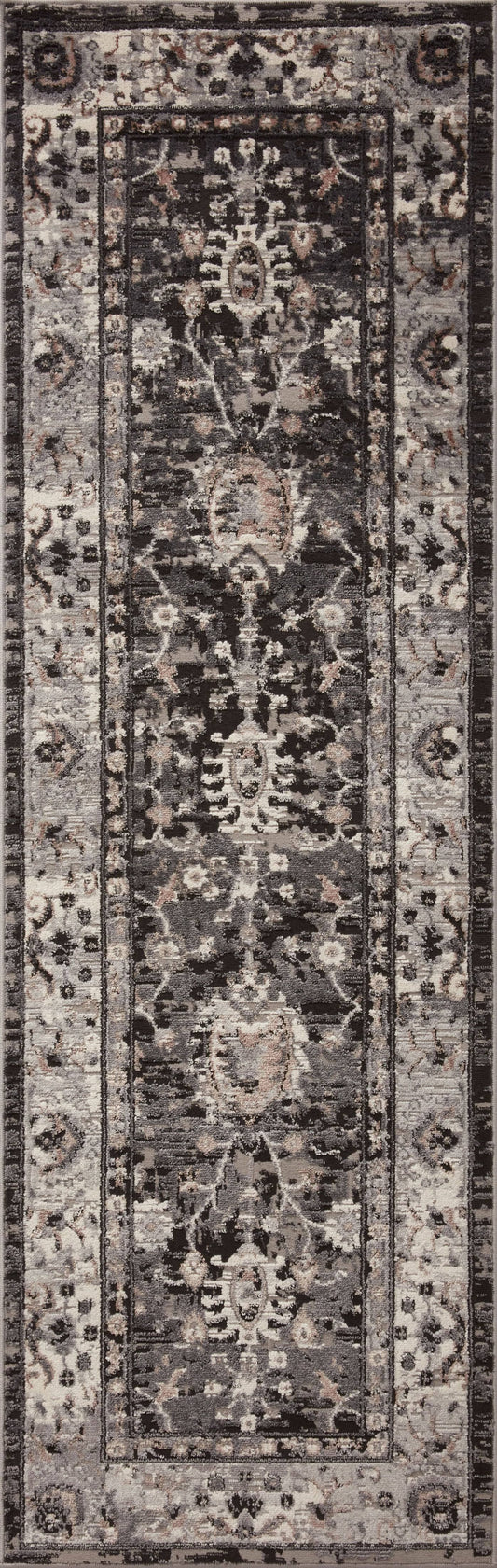 Ii Estelle Est-02 Charcoal Grey Rug - 3 Ft 11 In X 5 Ft 7 In