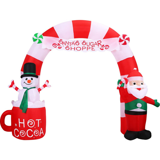 Hill Farm 9' Wide Pre-Lit Inflatable Candy Cane Arch