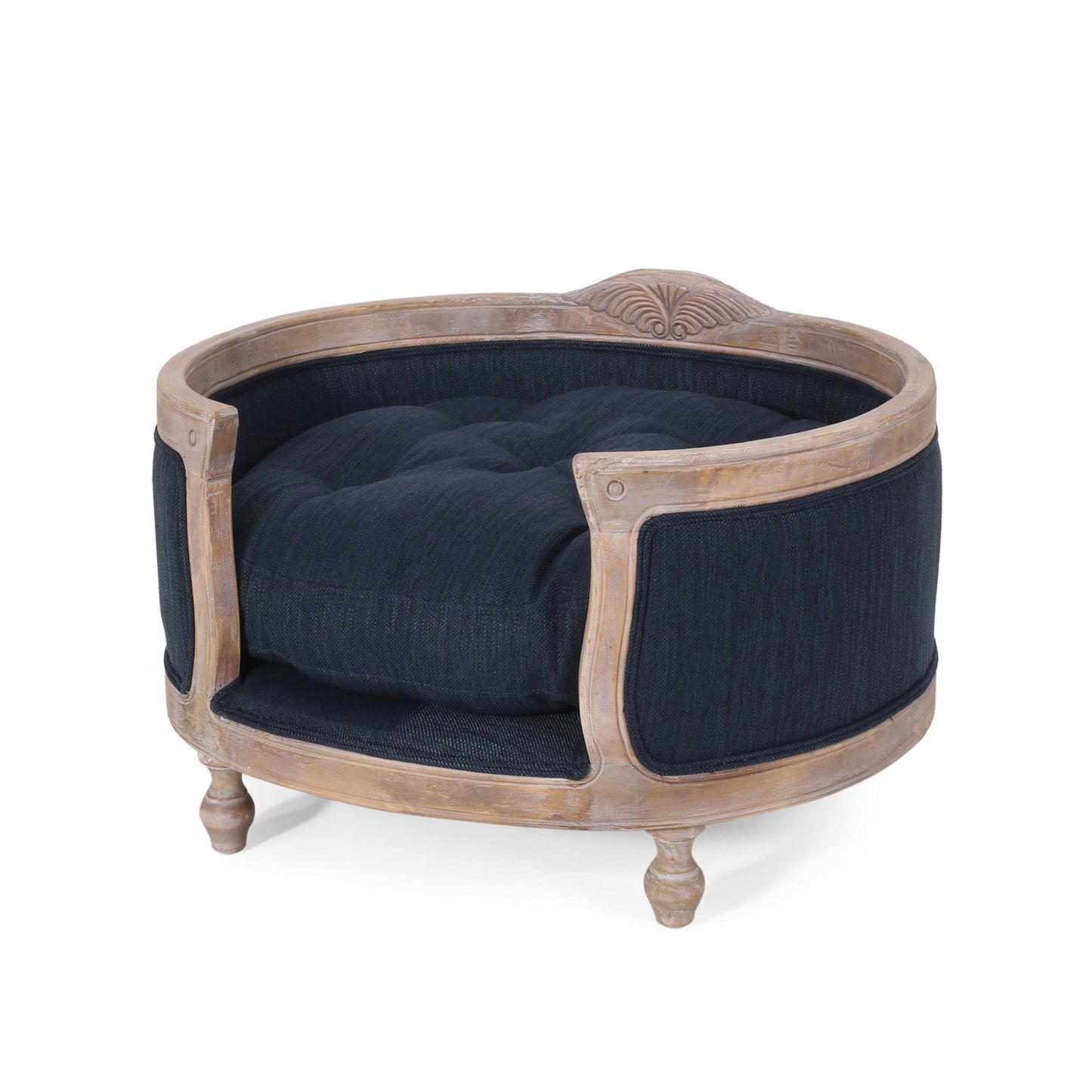 House Moreno Medium Pine Upholstered Pet Bed With Wood Frame