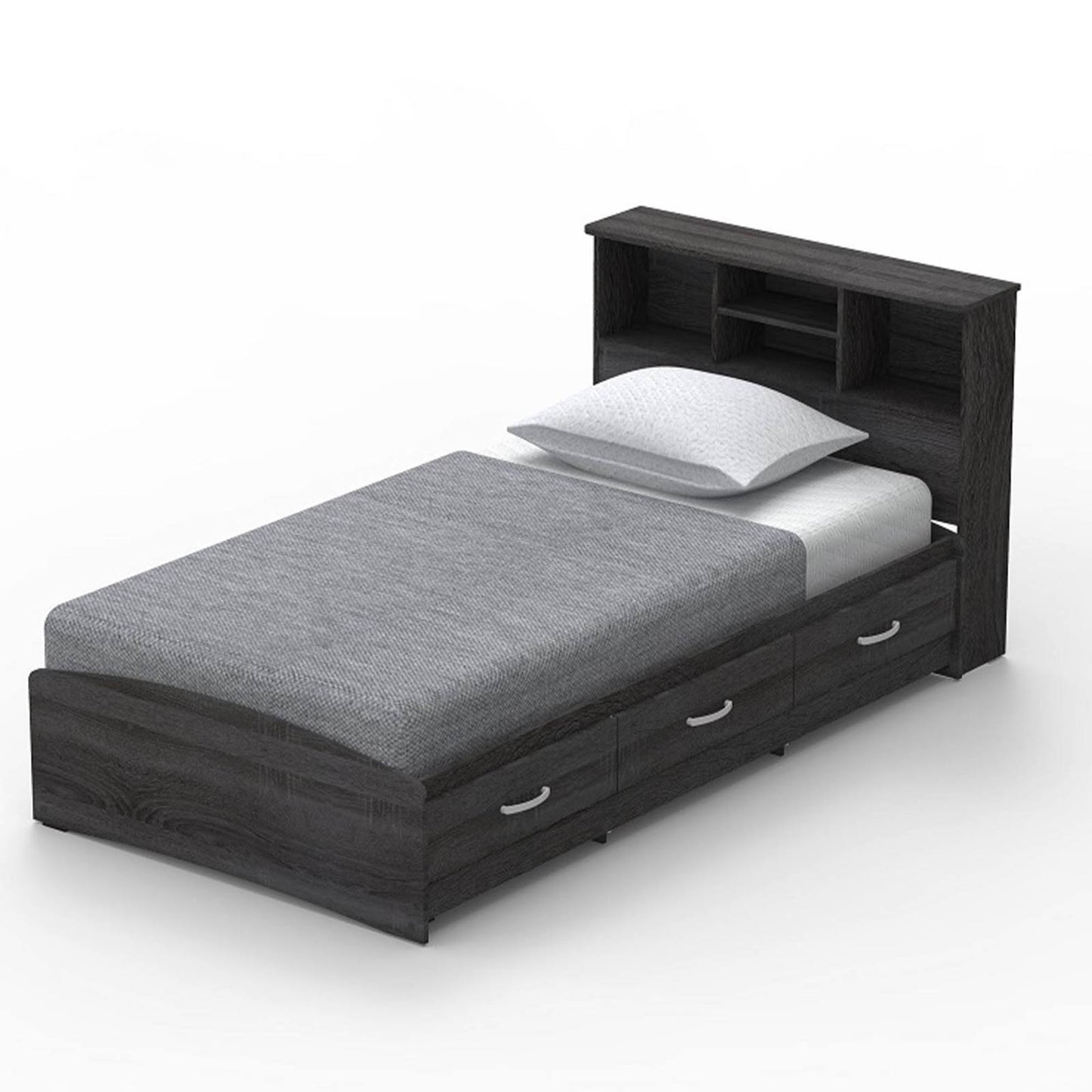 Home Products California Wooden Twin Captains Bed In Gray