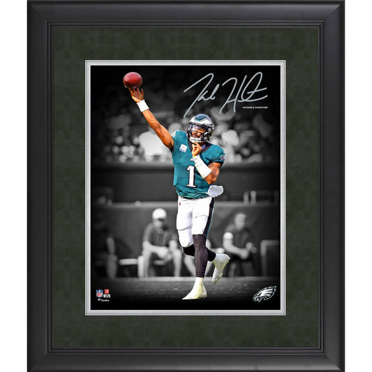 Hurts Philadelphia Eagles Facsimile Signature Framed 11" X 14" Spotlight Photograph
