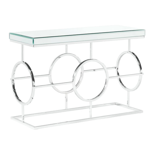 House Furnishings Katie Rectangle Mirrored Sofa Table