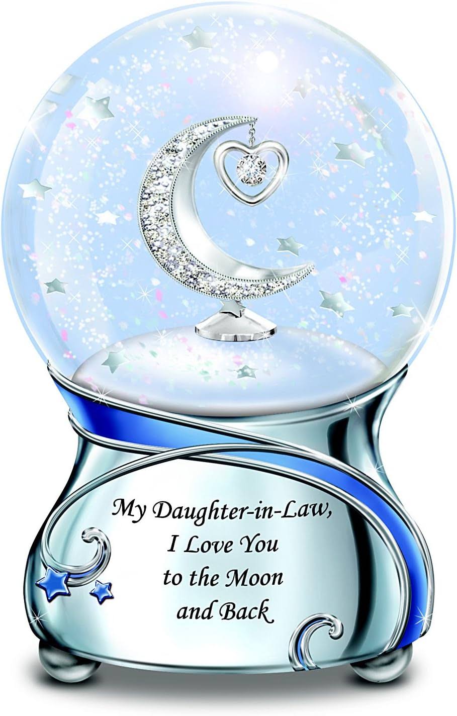 I Love You To The Moon And Back Musical Glitter Globe