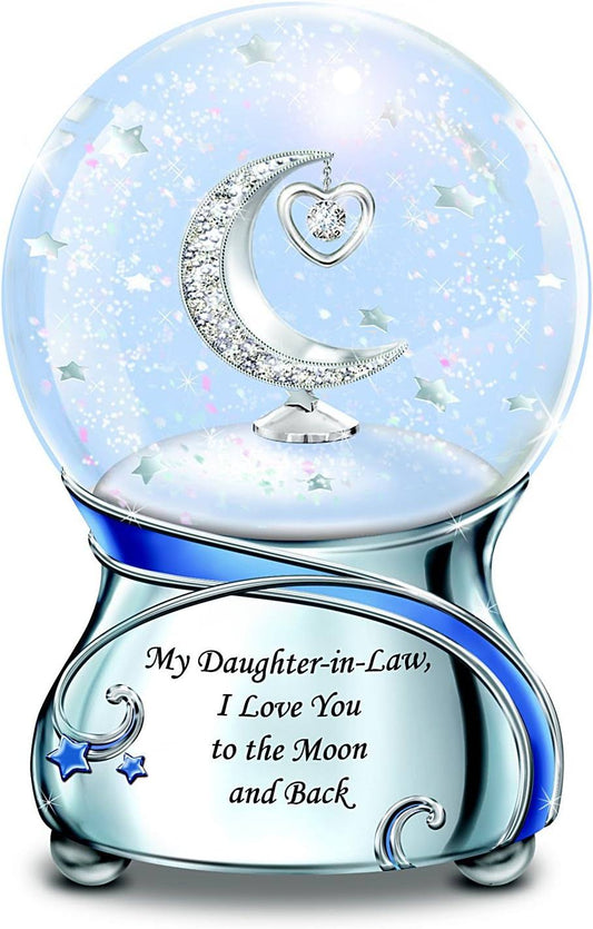 I Love You To The Moon And Back Musical Glitter Globe