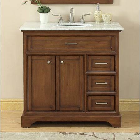 Home Co Darry 36" Single Bathroom Vanity Set Base Finish: Teak