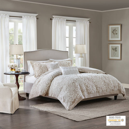 House - Suzanna Cotton Comforter Mini Set - King - Taupe
