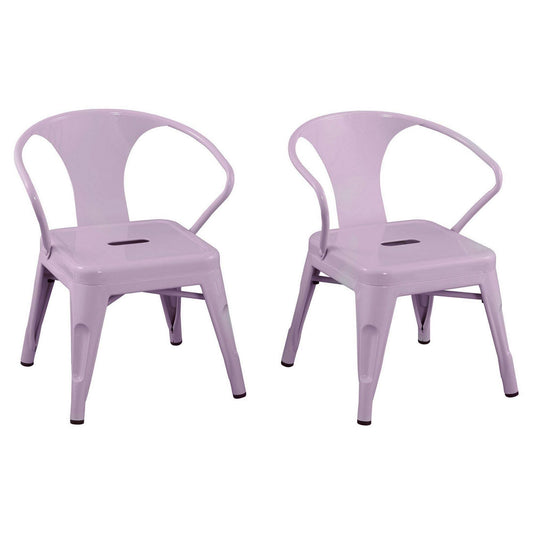 Hudson Kids Metal Activity Chair - 2 Pack - Lavendar