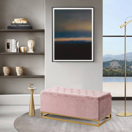 Home Kadiri Storage Bench In Blush | Velvet