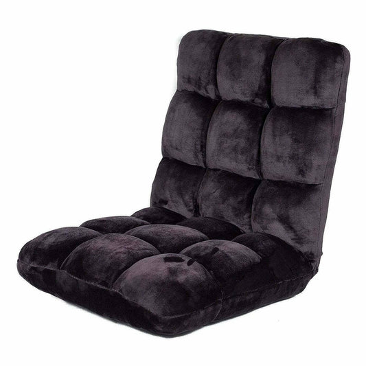 Home Adjustable 14-Position Memory Foam Floor Chair - Eggplant