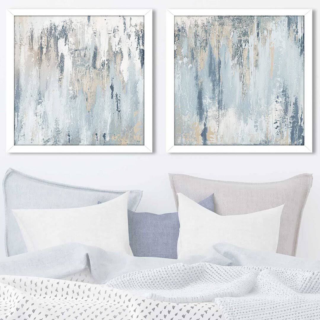 Illusion Square By Patricia Pinto - 2 Piece Wrapped Canvas Print Set Orren Ellis Format: White Framed, Size: 19.5" H X 19.5" W X 1" D