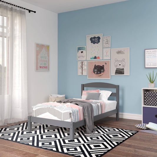 Homes & Gardens Leighton Twin Bed, Gray