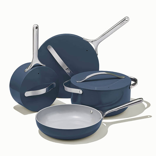 Home Cream Non-Stick Ceramic 7-Piece Cookware Set