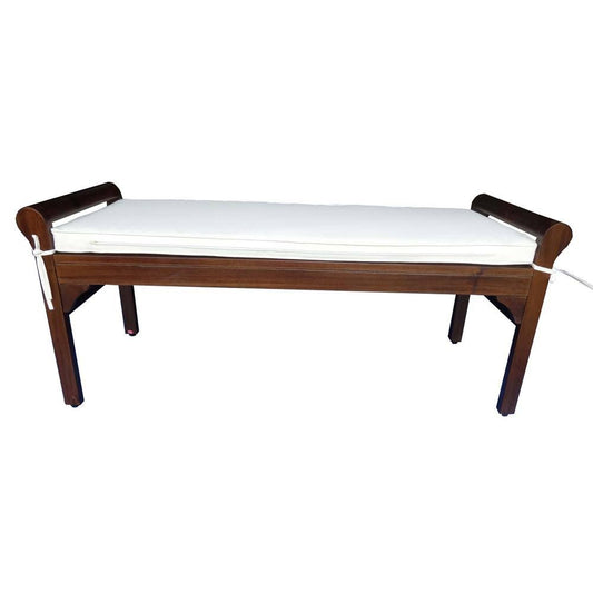 House Nelson Rich Mahogany Bench With Cushion