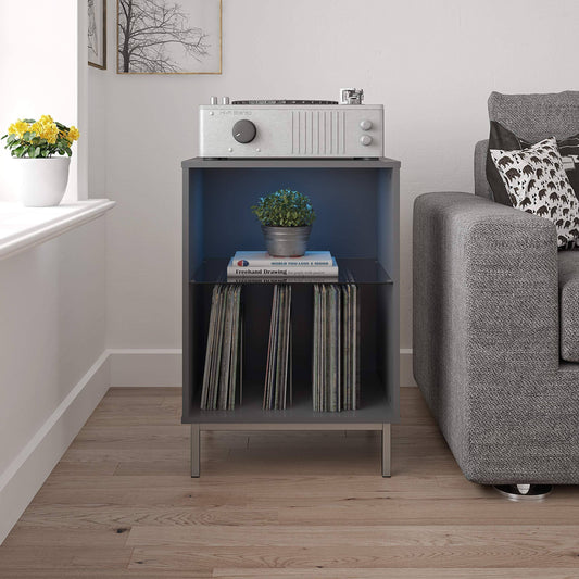 Home Lumina Gray Turntable Stand