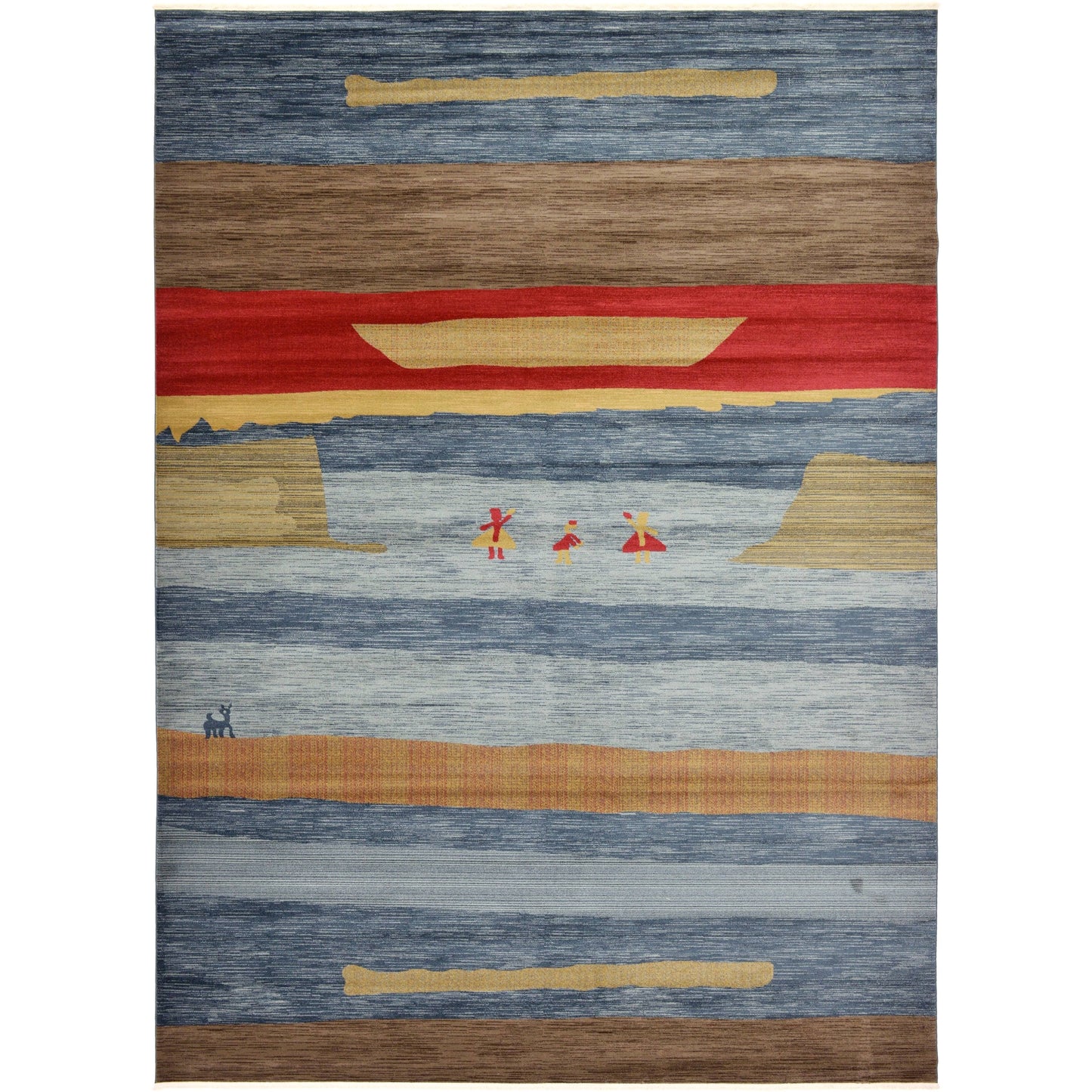 Home Ojas Oja3 Light Blue 2' 7" X 10' Runner Area Rug - Light Blue