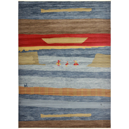 Home Ojas Oja3 Light Blue 2' 7" X 10' Runner Area Rug - Light Blue