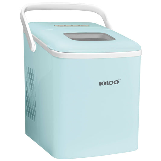 Igliceb26hnpk 26-Pound Automatic Self-Cleaning Portable Countertop Ice Maker Machine With Handle, Pink