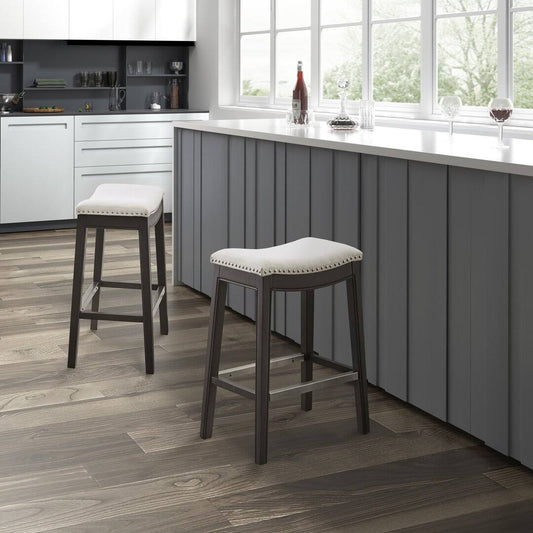 Home Co Alton 27" Bar Stool Upholstery: Gray