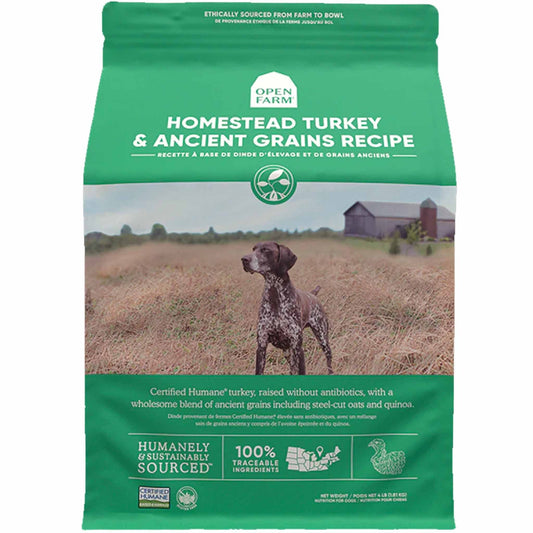 Homestead Turkey & Ancient Grains Dry Dog Food, 11lbs