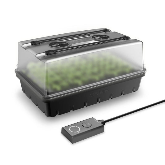 Humidity Dome, Germination Kit With Led Grow Light Bars 5x8 Cell Tray