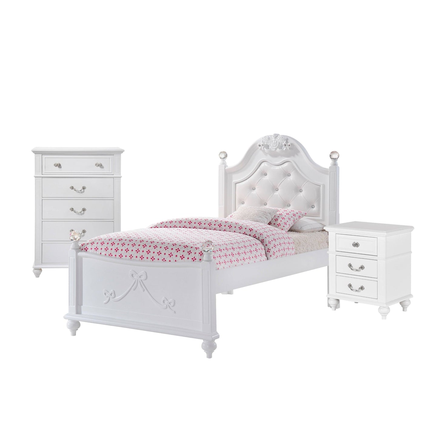 House Furnishings Annie Twin Platform 3pc Bedroom Set W/ Storage Trundle