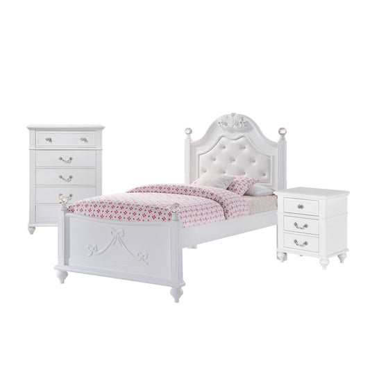 House Furnishings Annie Twin Platform 3pc Bedroom Set W/ Storage Trundle