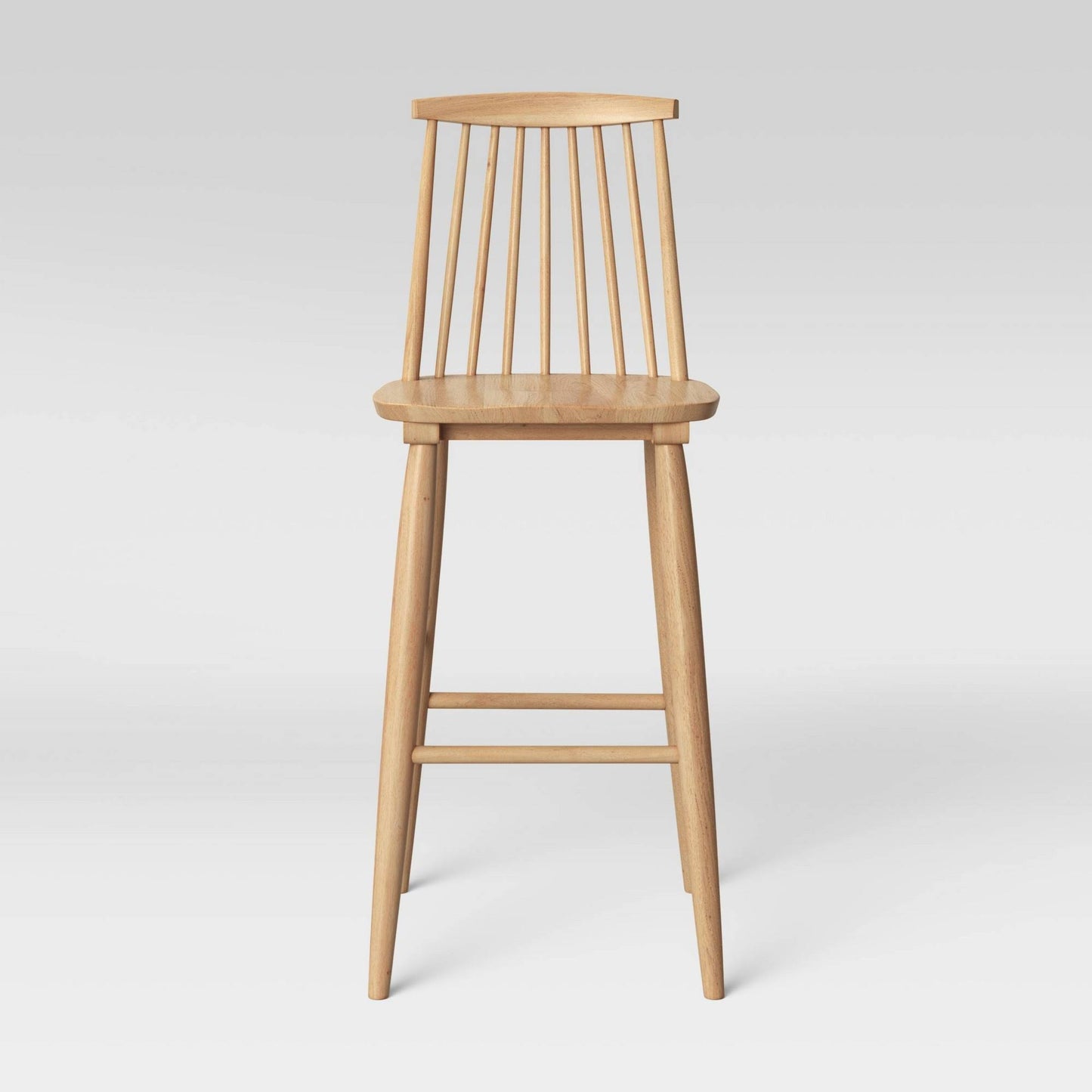 High Back Windsor Barstool Wood Tone Natural -