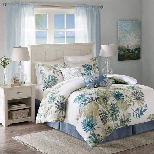 House Lorelai Queen Comforter Set In Blue/Green