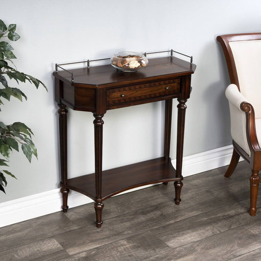 Home Madalene Console Table Colour: Umber Brown 32 H X 30 W X 12 D In