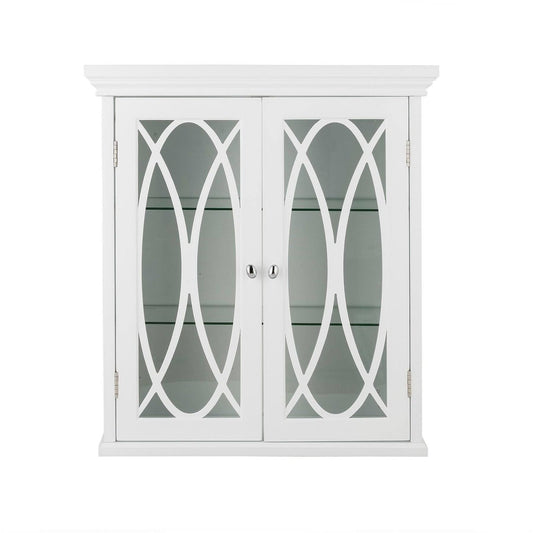 Home Florence Two Door Wall Cabinet, White