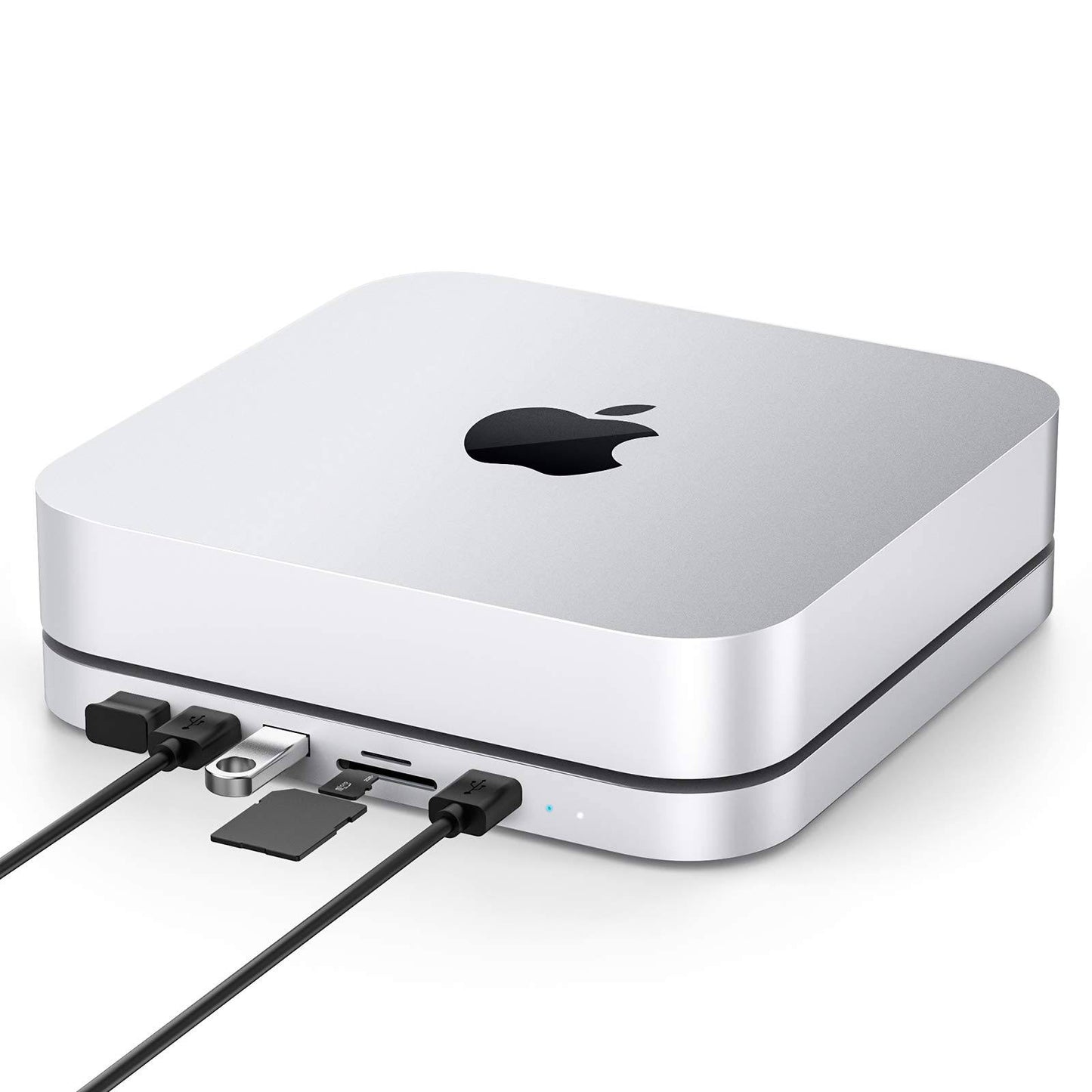 Hub With Hard Drive Enclosure For Mac Mini M1, Type C Docking Station With Sata Ssd/Hdd Slot, Dual Usb 3.0/2.0 Port, Tf/Sd Card Readers,