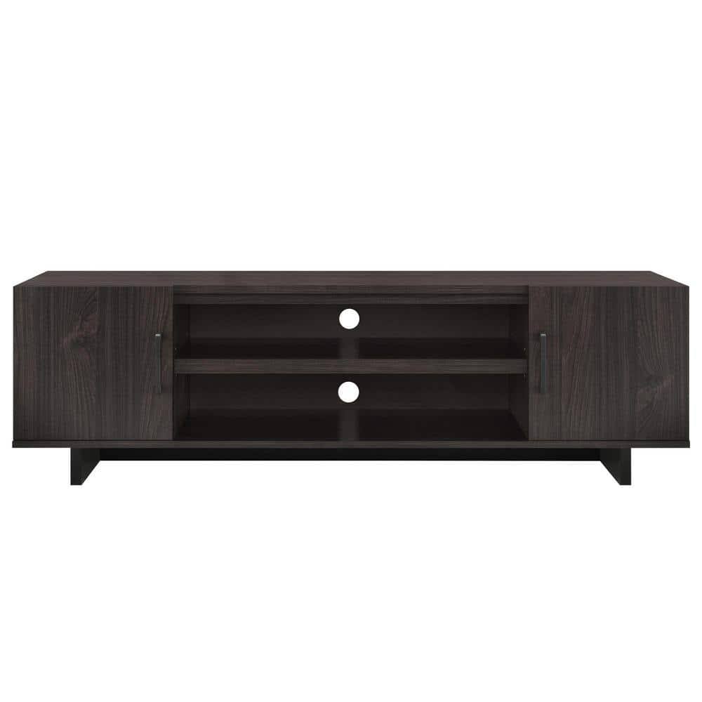 Home Julia 60 In. Espresso Tv Stand For Tvs Up To 65 In, Brown