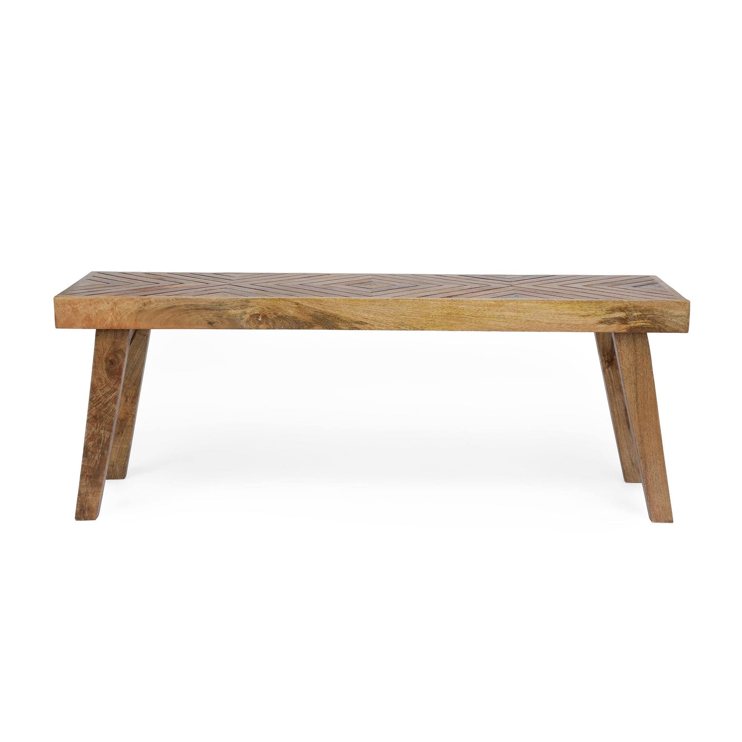 House Fircrest Handcrafted Boho Mango Wood Bench