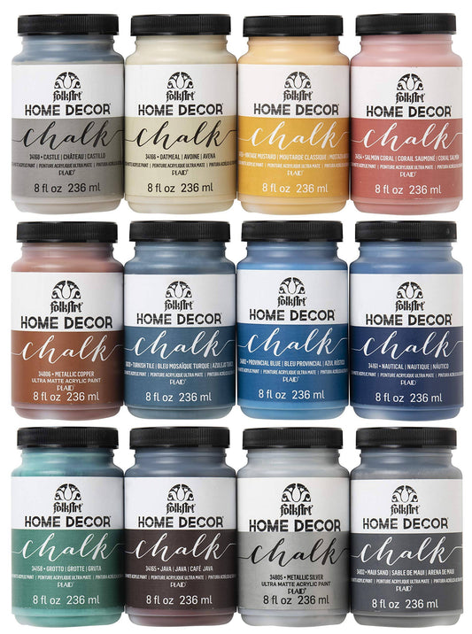 Home Decor Chalk Paint Set 8 Ounce Promo877 12-Pack