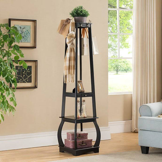 Home Co Coat Rack With Storage - Finish: Cherry