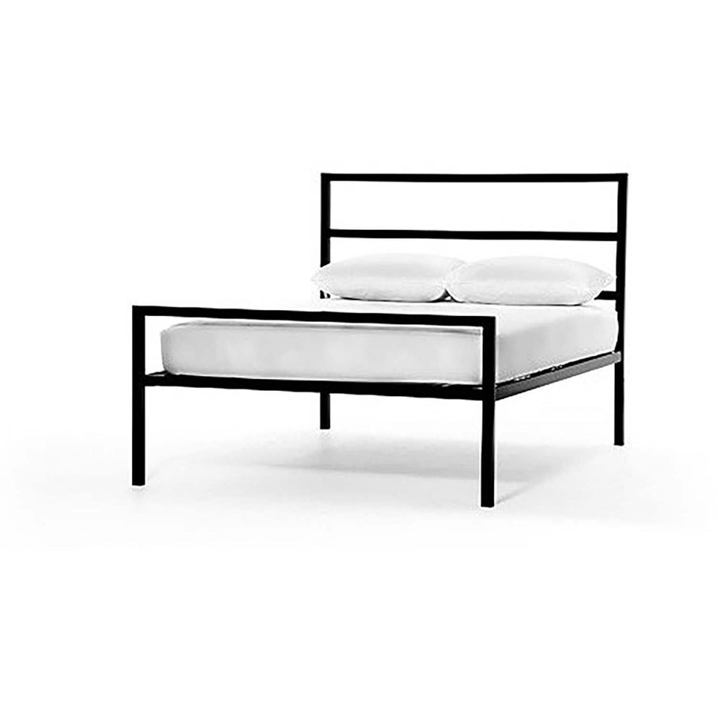 Home Parsons Metal Frame Bed, Black, Full