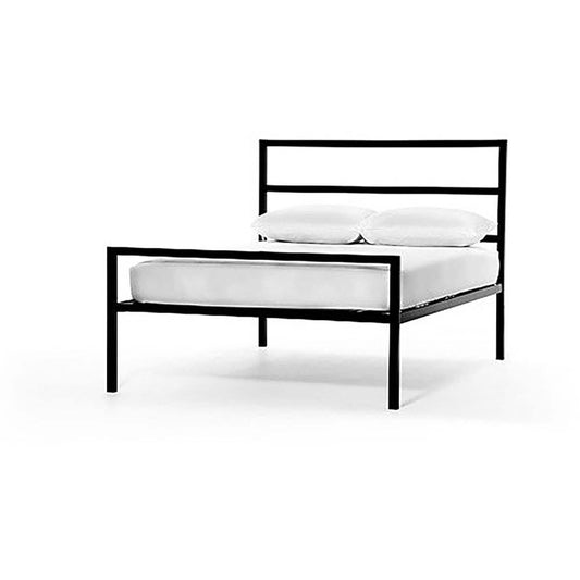 Home Parsons Metal Frame Bed, Black, Full