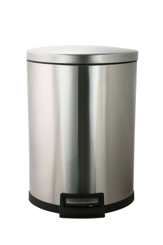 Homes & Gardens 14.5 Gal/54l Stainless Steel Semi-Round Kitchen Garbage Can