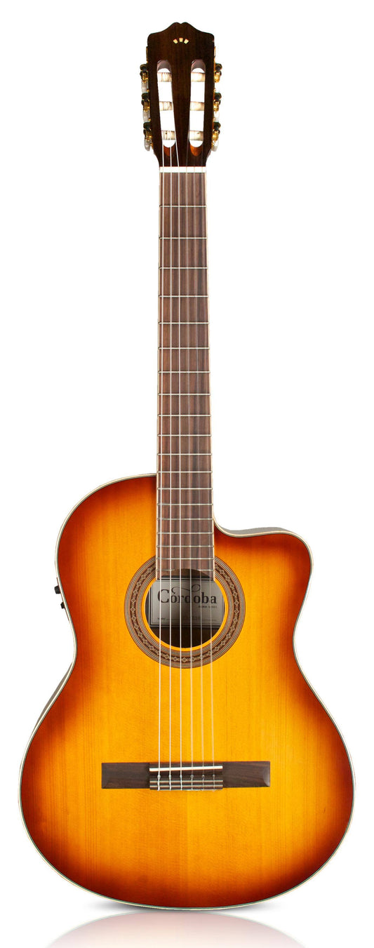 Iberia C5cet Thinbody Classical Acoustic Electric Guitar, Cutaway, Natural