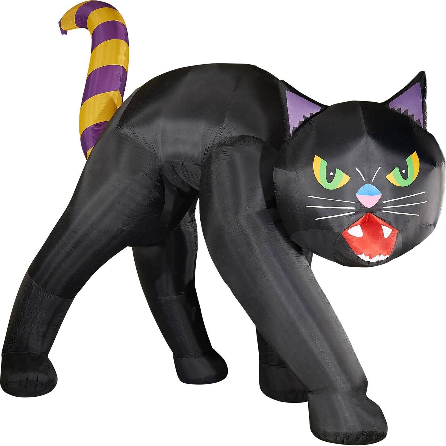 Hill Farm 20 Ft. Black Cat Halloween Inflatable With Lights