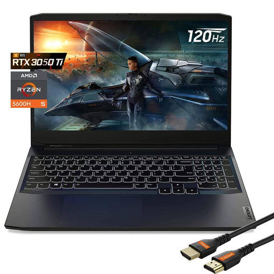 Ideapad 3 Gaming Laptop, Nvidia Geforce Rtx 3050 Ti, 15.6" 120hz Fhd 300nit, Amd Ryzen5 5600h, Wi-Fi 6, Backlit Keyboard, Type-C, Webcam