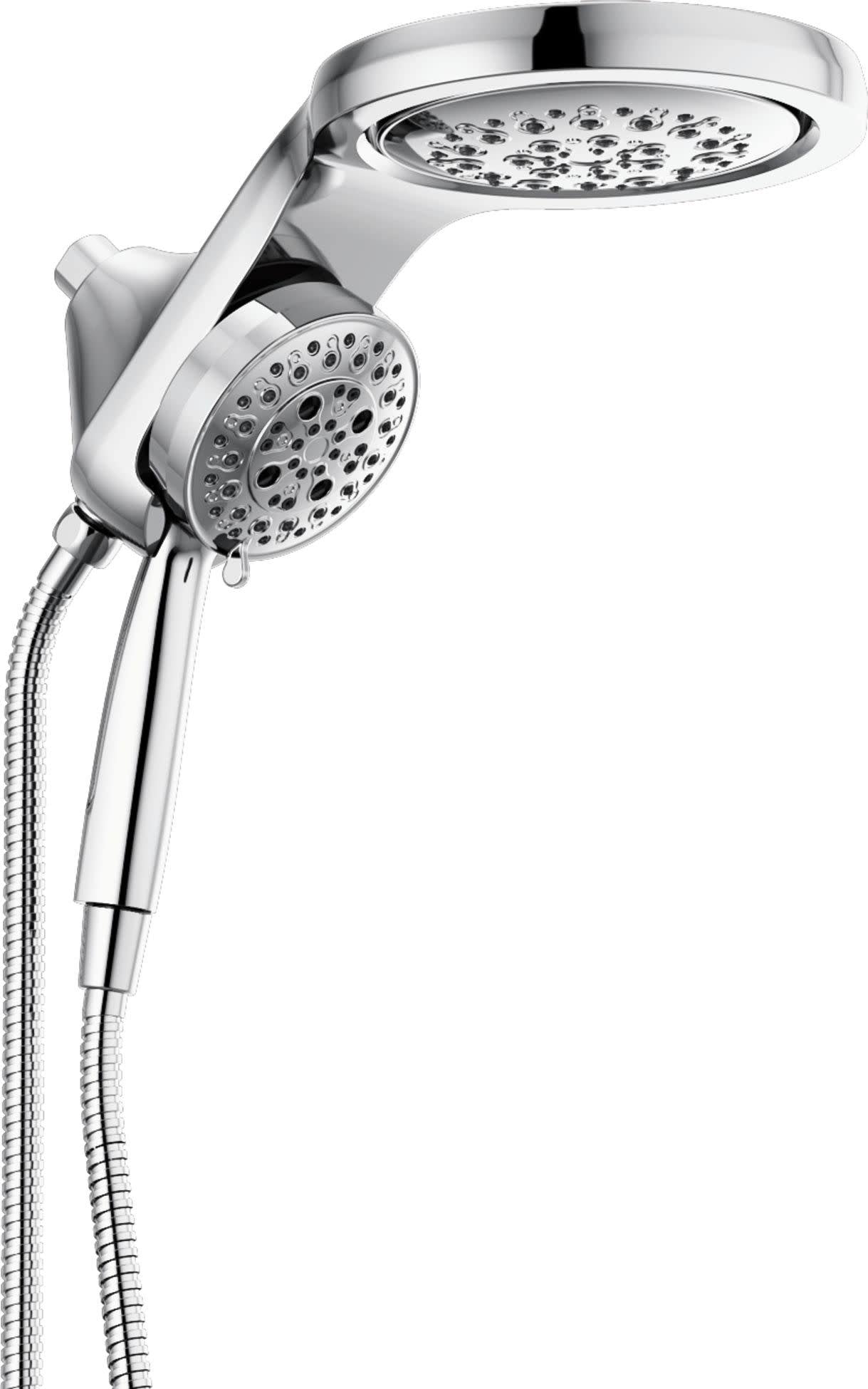 Hydrorain H2okinetic 5-Setting Two-In-One Shower Head, 2.5 Gpm, Lumicoat Chrome - 58680-Pr25