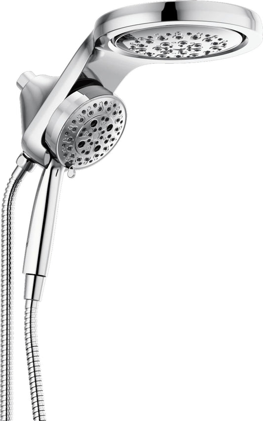 Hydrorain H2okinetic 5-Setting Two-In-One Shower Head, 2.5 Gpm, Lumicoat Chrome - 58680-Pr25
